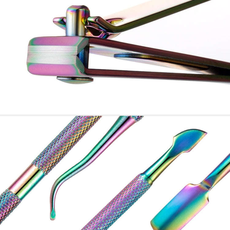 7 in 1 Nail Tools Color Titanium Nail Care Tools(Color Titanium Nude)