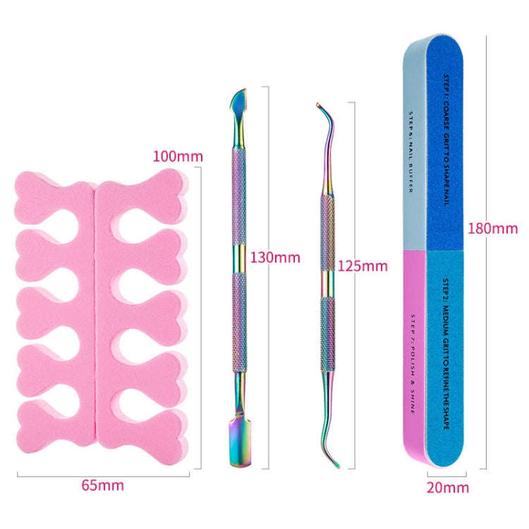 7 in 1 Nail Tools Color Titanium Nail Care Tools(Color Titanium Nude)