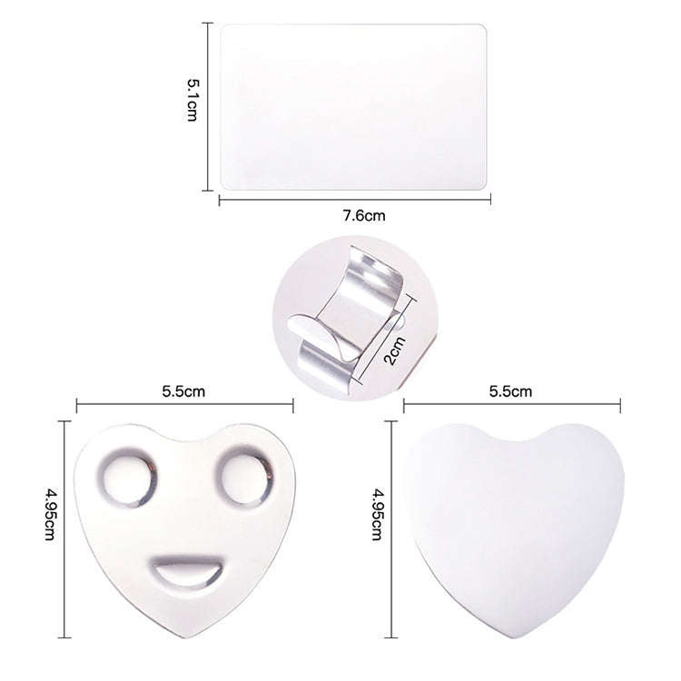 Beauty Makeup Stainless Steel Ring Palette Painted Palette Nail Set, Specification: Large Square
