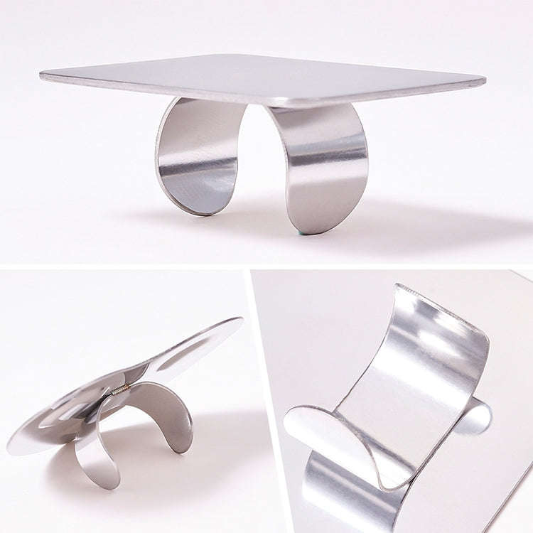 Beauty Makeup Stainless Steel Ring Palette Painted Palette Nail Set, Specification: Large Square