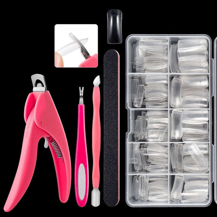 Manicure Tool  Set Fingernails Word Cut Set, Specification: Transparent Semi-post