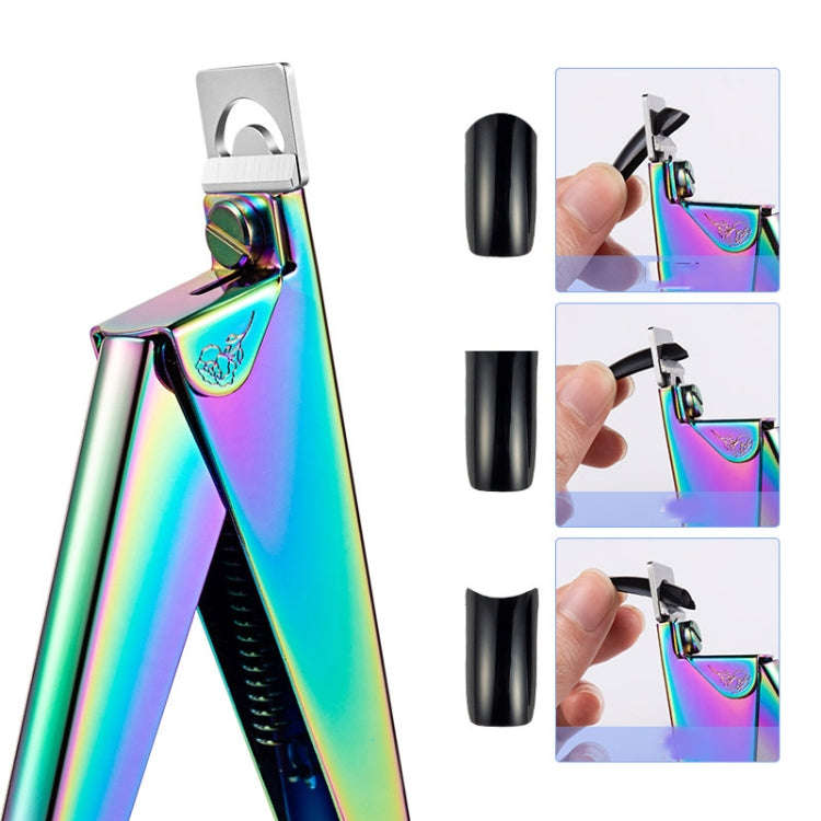 Nail Word Cut French U-Shaped Cut Fake Nail Cut Stainless Steel Nail Knife, Color Classification:...