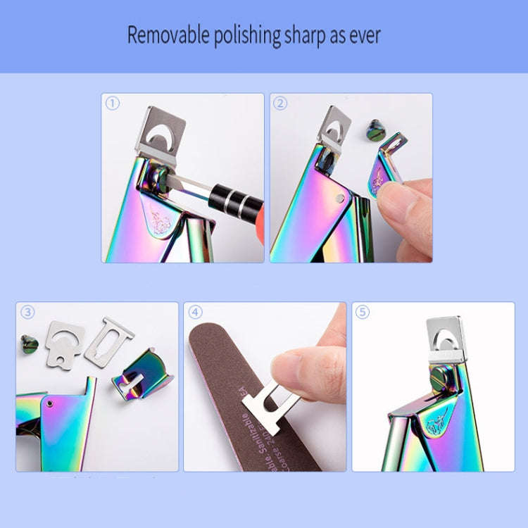 Nail Word Cut French U-Shaped Cut Fake Nail Cut Stainless Steel Nail Knife, Color Classification:...