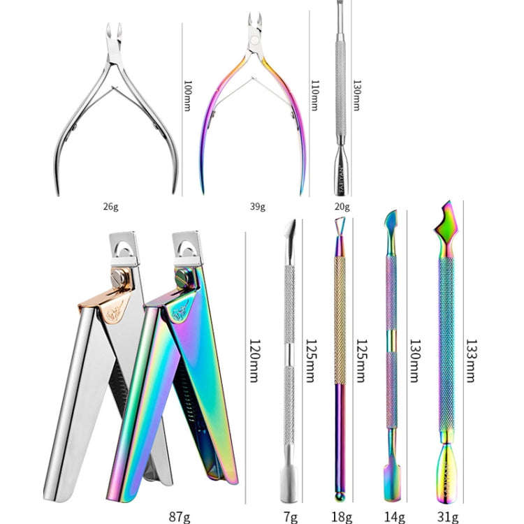 FABIYAN Nail Art Scissors Set Stainless Steel Nail Clippers Dead Skin Scissors Remover Steel Push...