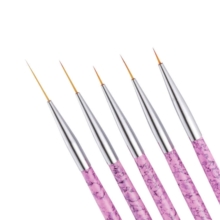 5 in 1 7/9/11/15 / 20mm Nail Art Draw Line Pen Nails Painted Brush