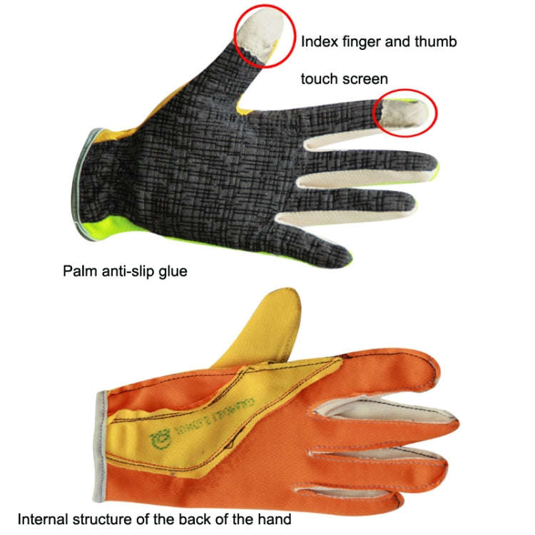 JUNGLE LEOPARD Outdoor Sports Mountaineering Full Finger Gloves Mesh Touch Screen Anti-Skid Glove...