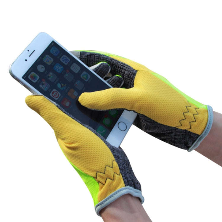 JUNGLE LEOPARD Outdoor Sports Mountaineering Full Finger Gloves Mesh Touch Screen Anti-Skid Glove...