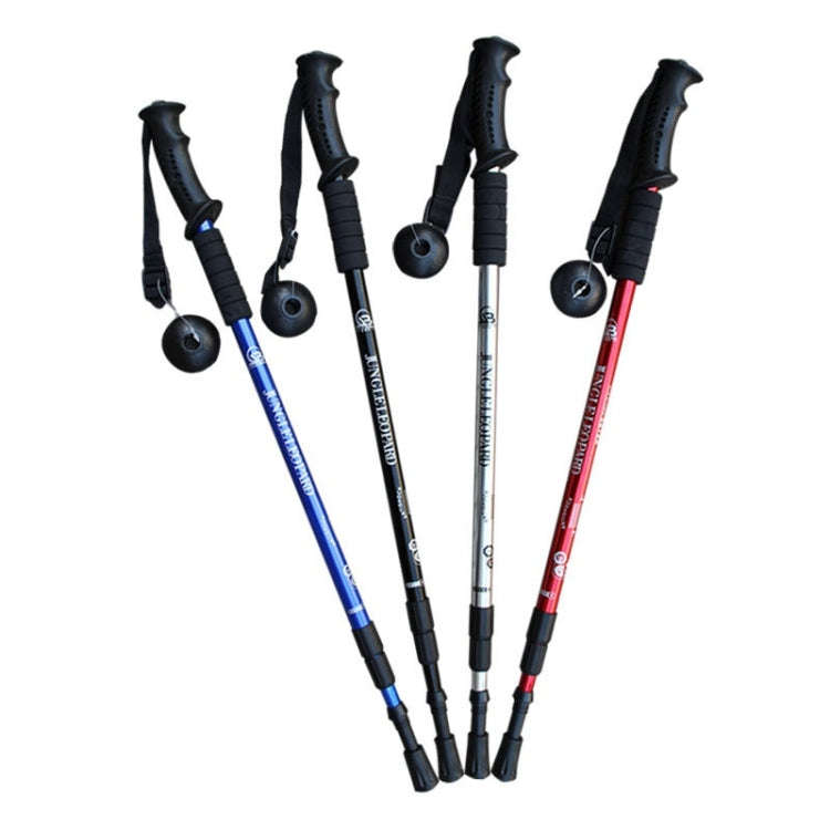 JUNGLELEOPARD 3-Section Straight Handle Aluminum Trekking Pole Multifunctional Walking Hand Crutc...