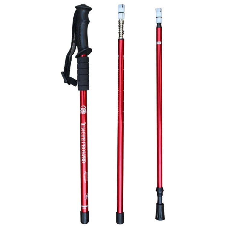 JUNGLELEOPARD 3-Section Straight Handle Aluminum Trekking Pole Multifunctional Walking Hand Crutc...