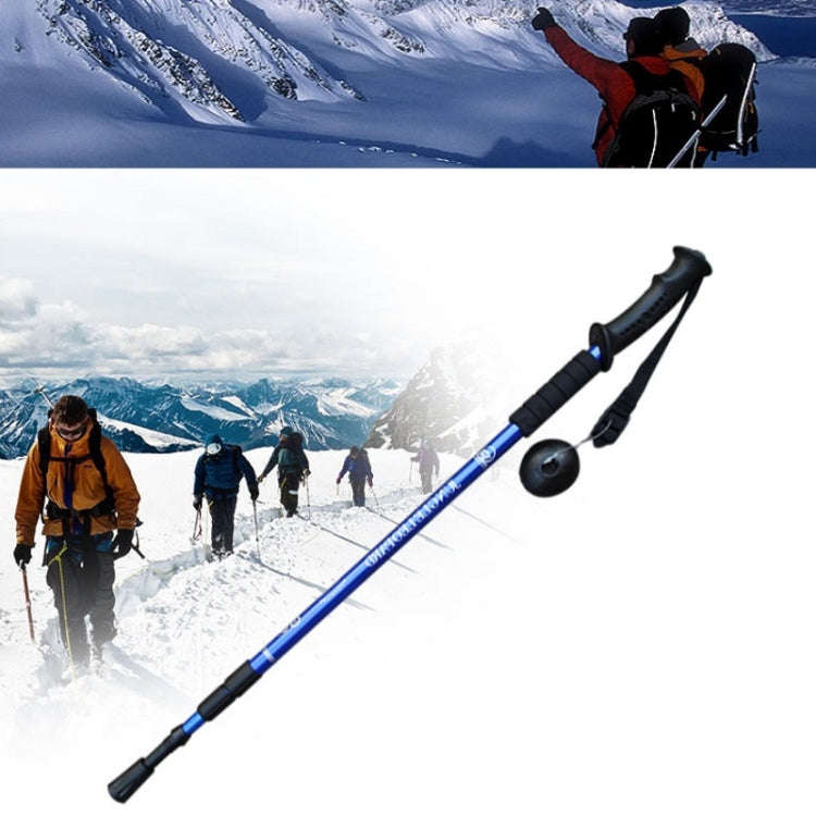 JUNGLELEOPARD 3-Section Straight Handle Aluminum Trekking Pole Multifunctional Walking Hand Crutc...