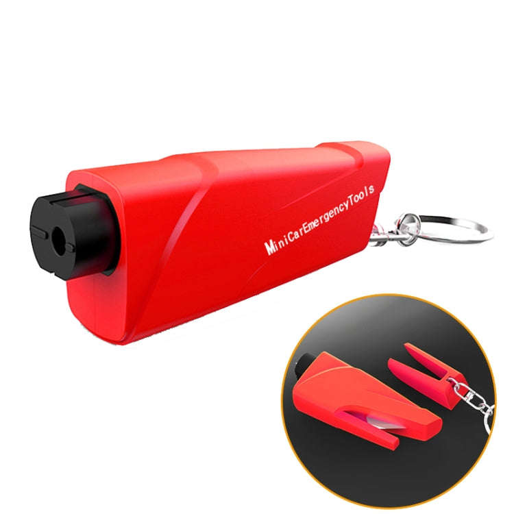 Car Safety Hammer Escapes Trapped Window Broken Device(Red)