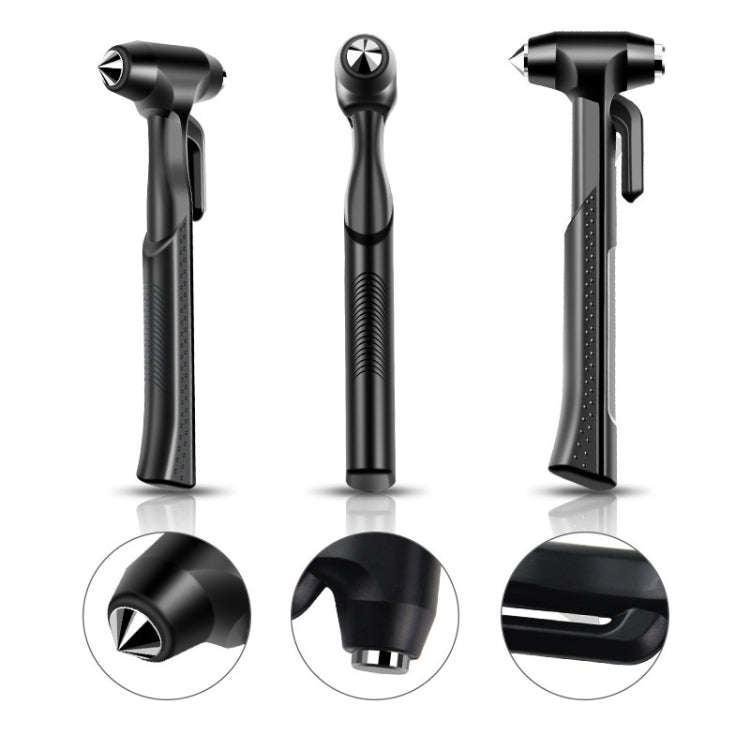 Car Safety Life-Saving Hammer Car Emergency Multifunctional Window Breaker, Colour: Upgraded Black