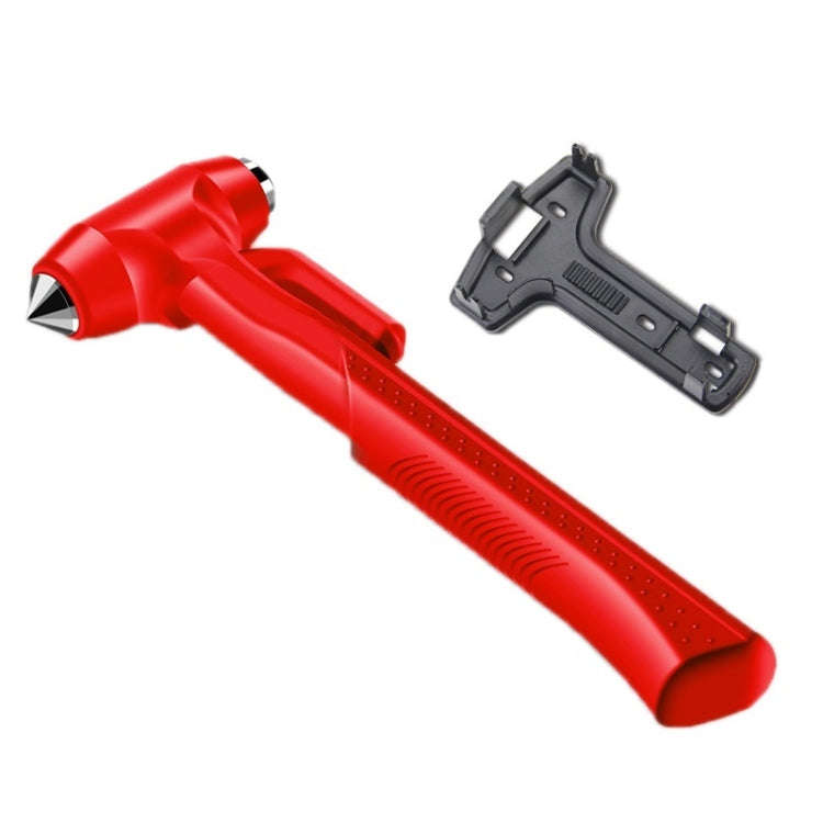 Car Safety Life-Saving Hammer Car Emergency Multifunctional Window Breaker, Colour: Deluxed Red W...