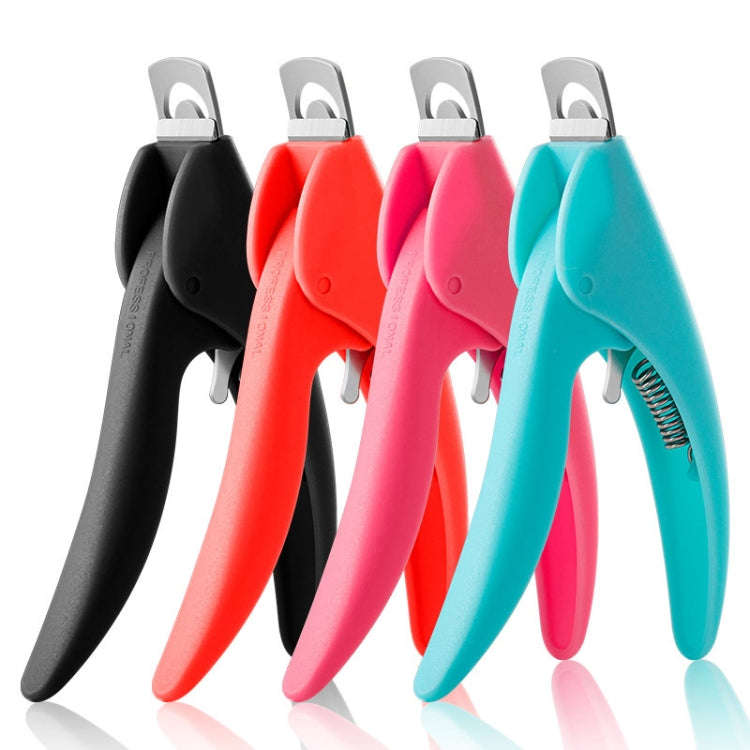 Nail Scissors U-Shaped Scissors DIY French Nail Fake Nail Scissors, Specification: Rose Red