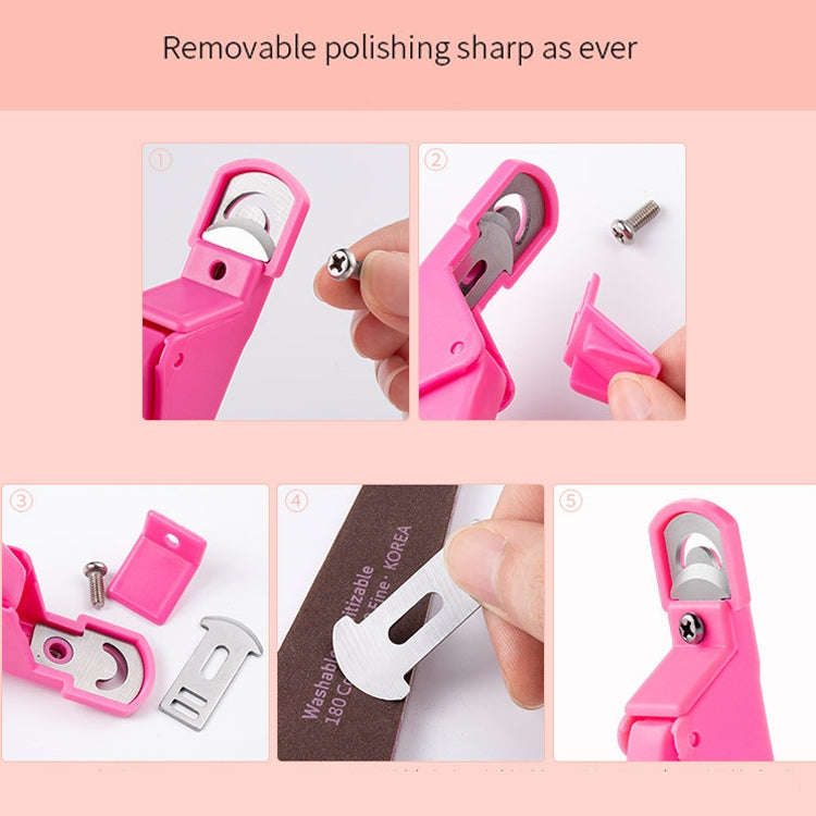 Nail Scissors U-Shaped Scissors DIY French Nail Fake Nail Scissors, Specification: Rose Red