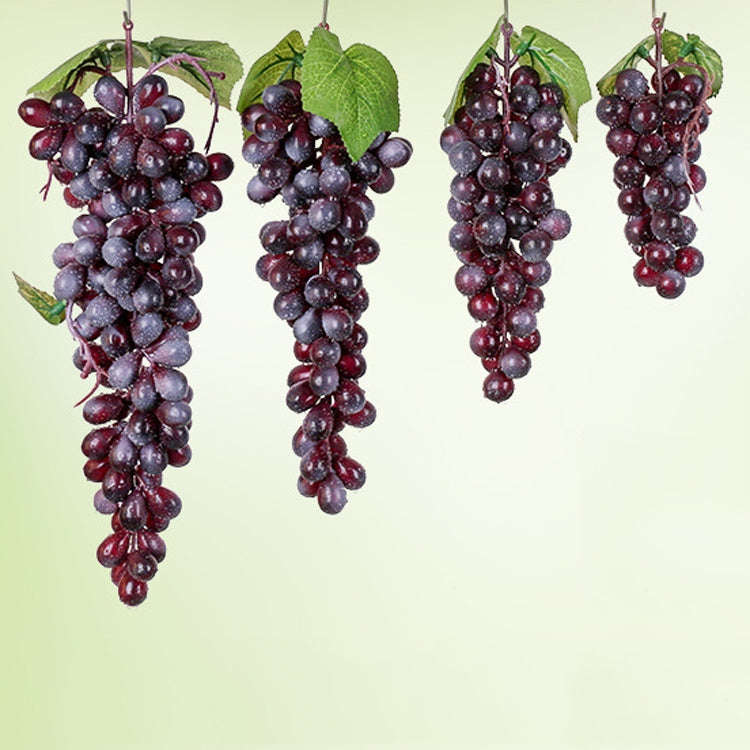 2 Bunches 85 Purple Grape Simulation Fruit Simulation Grapes PVC with Cream Grape Shoot Props