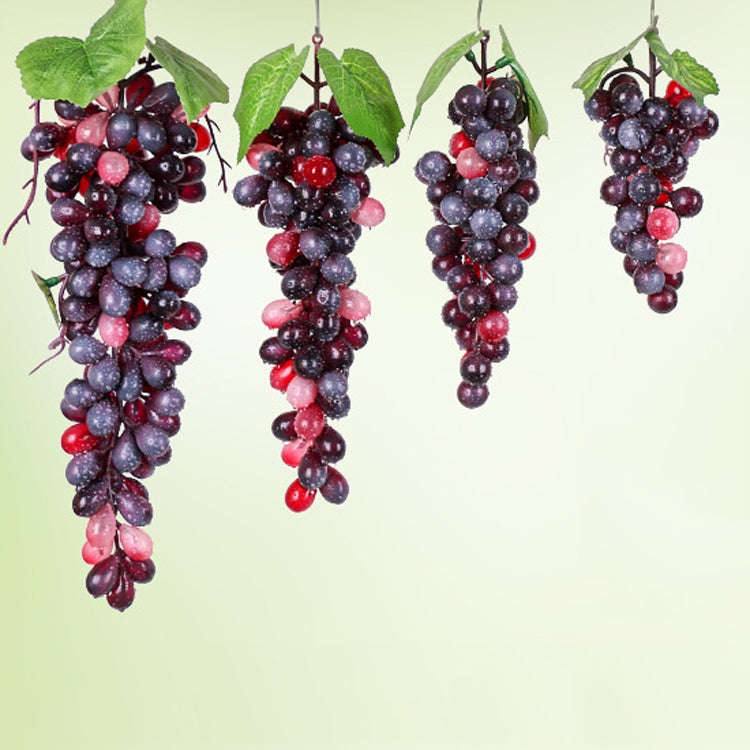 2 Bunches 110 Granules Agate Grapes Simulation Fruit Simulation Grapes PVC with Cream Grape Shoot...