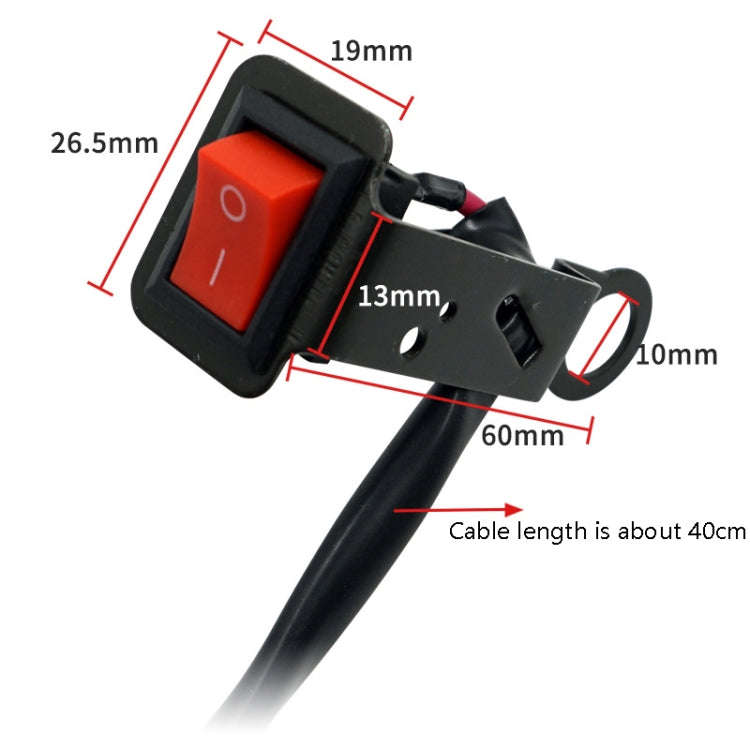 5 PCS Motorcycle Modification Accessories Ship Type Rocker With Lamp Switch Rearview Mirror Brack...