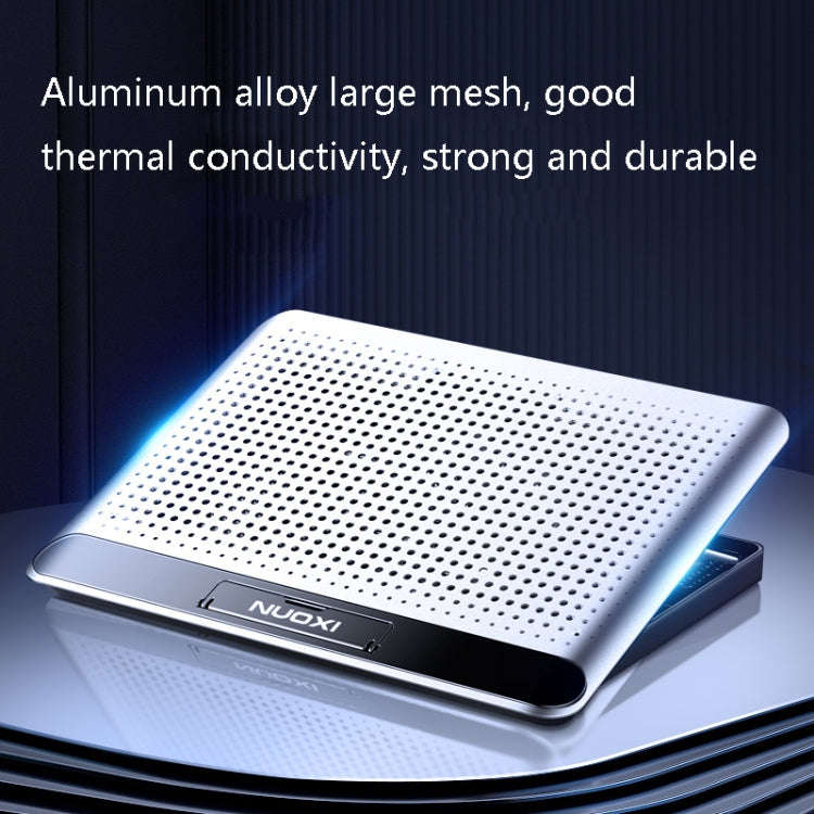 NUOXI Q5 Notebook Radiator Base Computer Aluminum Alloy Plate Pad Fan Bracket(Black)