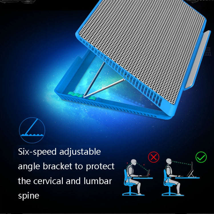NUOXI X8 Aluminum Alloy Notebook Radiator Computer Multi-File Adjustment Bracket(Black)