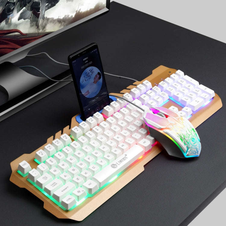LIMEIDE T21 104Keys Wired Gaming Backlit Computer Manipulator Keyboard and Mouse Set, Cable Lengt...