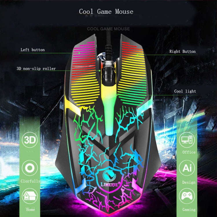 LIMEIDE T21 104Keys Wired Gaming Backlit Computer Manipulator Keyboard and Mouse Set, Cable Lengt...