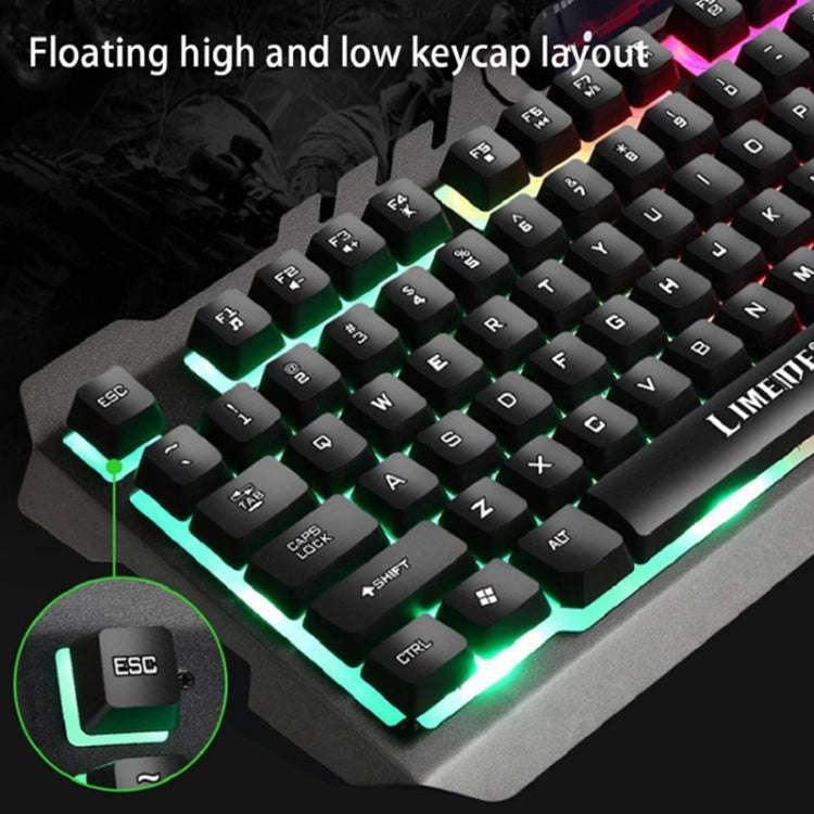 LIMEIDE T21 104Keys Wired Gaming Backlit Computer Manipulator Keyboard and Mouse Set, Cable Lengt...