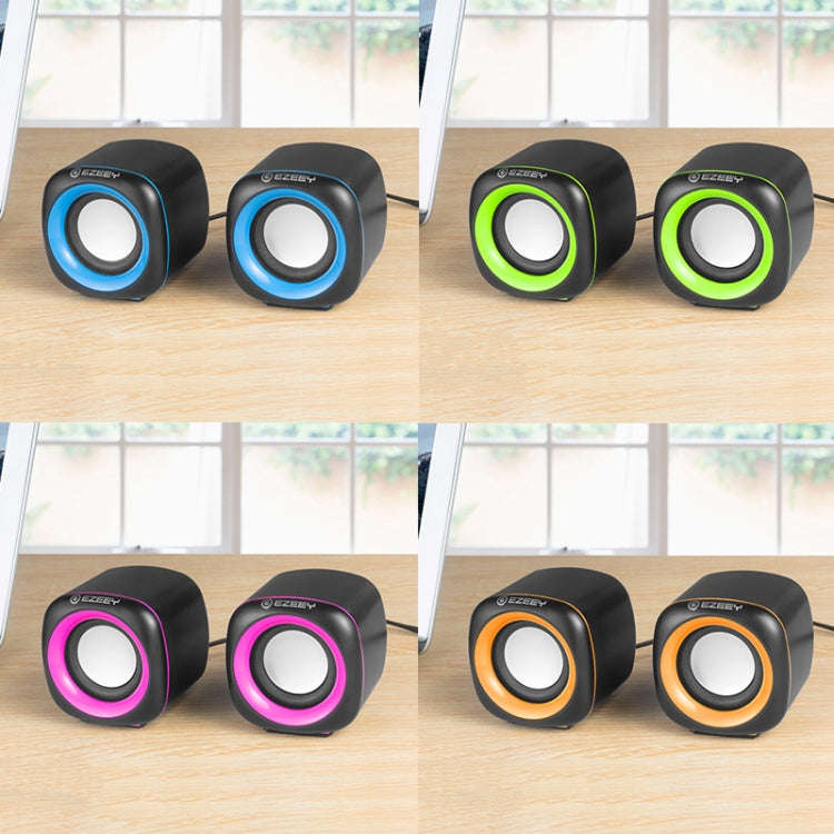 YEEZE A1 Multimedia USB2.0 Desktop Speaker Mini Computer Notebook Speaker(Black Blue)