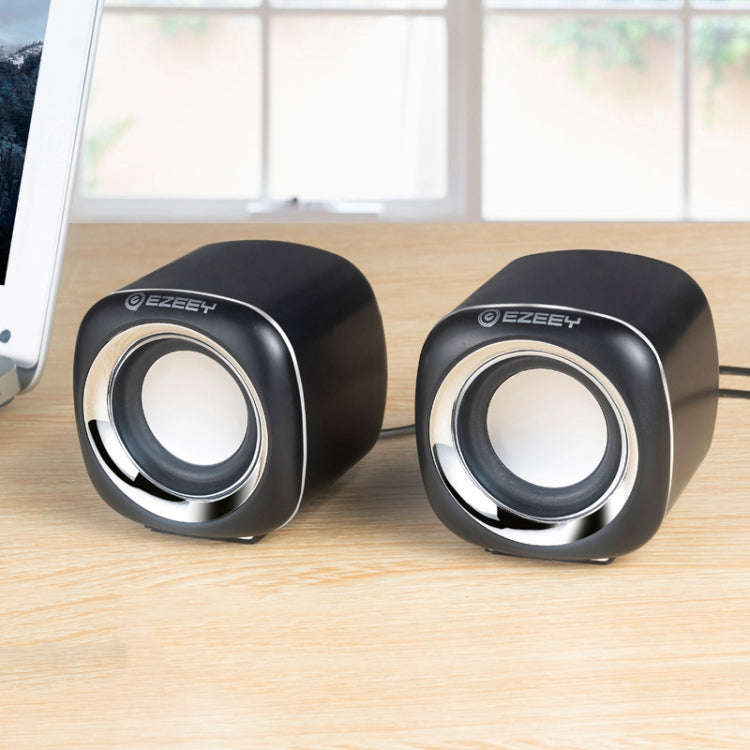 YEEZE A1 Multimedia USB2.0 Desktop Speaker Mini Computer Notebook Speaker(Electroplated Black)