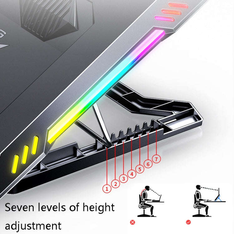 MC X500 Laptop Radiator Heightening Bracket Cooling Base(Black Red Standard Version)