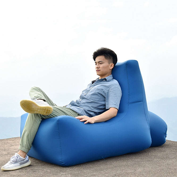 BB1082 Inflatable Sofa Inflatable Bed Outdoor Folding Portable Air Sofa Size: 70 x 65 x 60cm(Black)