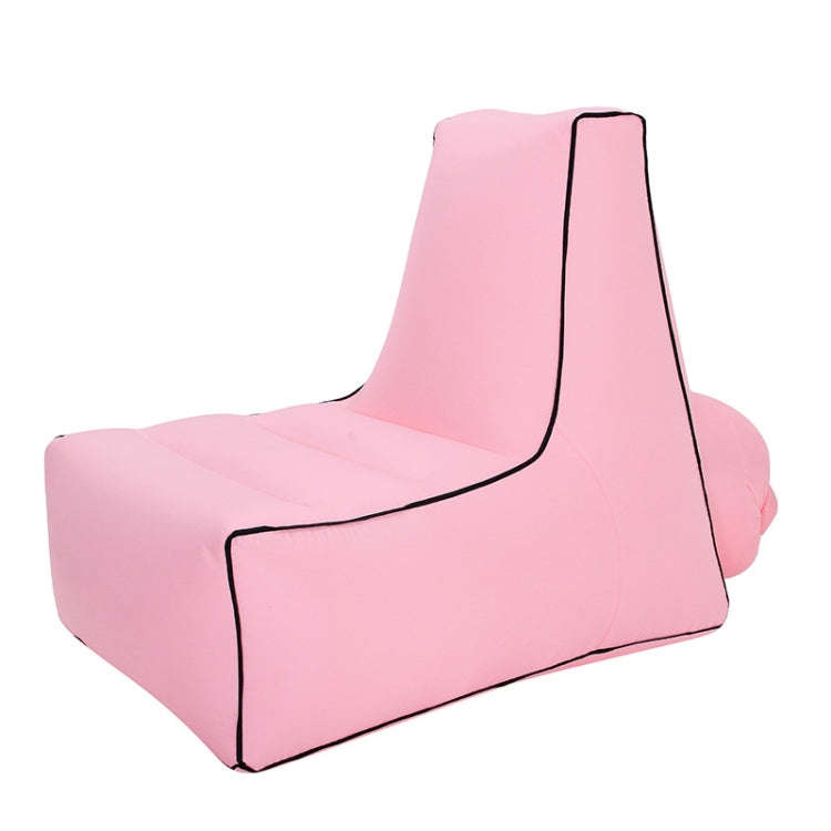 BB1082 Inflatable Sofa Inflatable Bed Outdoor Folding Portable Air Sofa Size: 85 x 80 x 75cm(Pink)