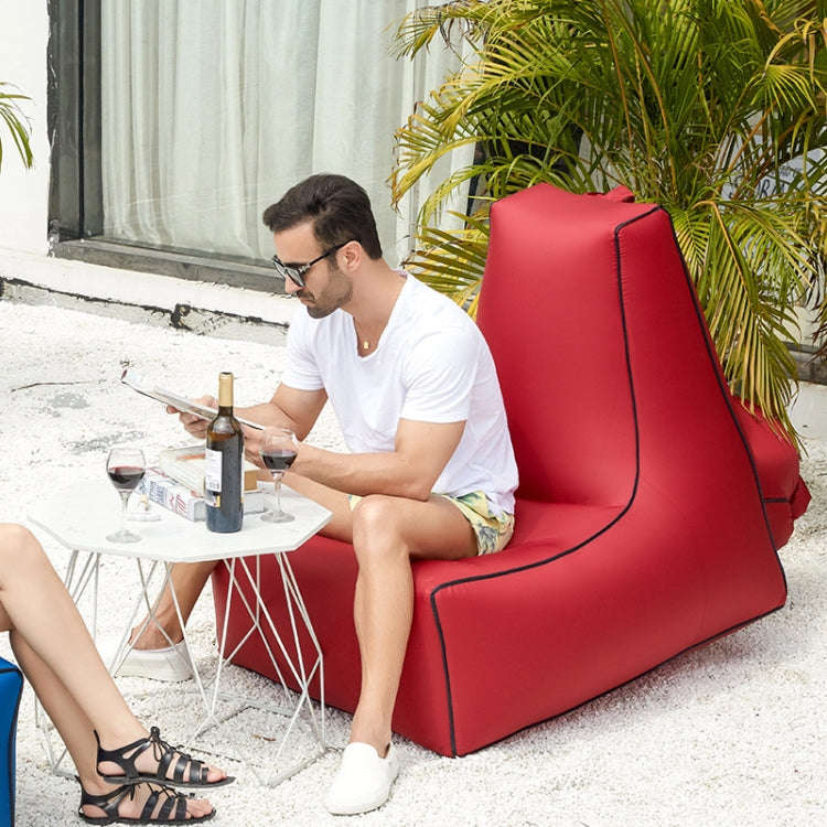 BB1082 Inflatable Sofa Inflatable Bed Outdoor Folding Portable Air Sofa Size: 85 x 80 x 75cm(Wine...