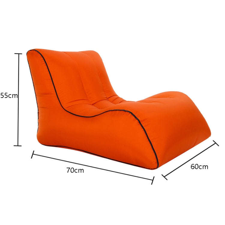 BB1803 Foldable Portable Inflatable Sofa Single Outdoor Inflatable Seat, Size: 70 x 60 x 55cm(Ora...