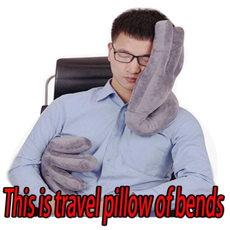 LC-07 Travel Head Pillow Car Headrest Office Lunch Break Pillow(Pink)