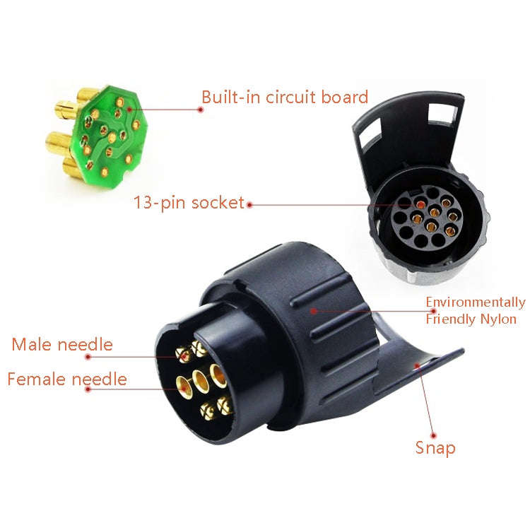 TS170E-Z 12V Car Resistance Trailer Plug Socket Trailer Tester Connector Recorder With 2 Conversi...