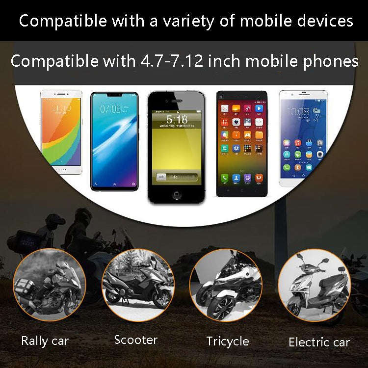 N-STAR NJN002 Motorcycle Metal Aluminum Alloy Universal Anti-Theft Mobile Phone Bracket(T-shaped ...