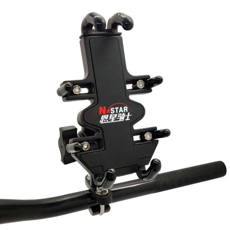 N-STAR NJN002 Motorcycle Metal Aluminum Alloy Universal Anti-Theft Mobile Phone Bracket(T-shaped ...