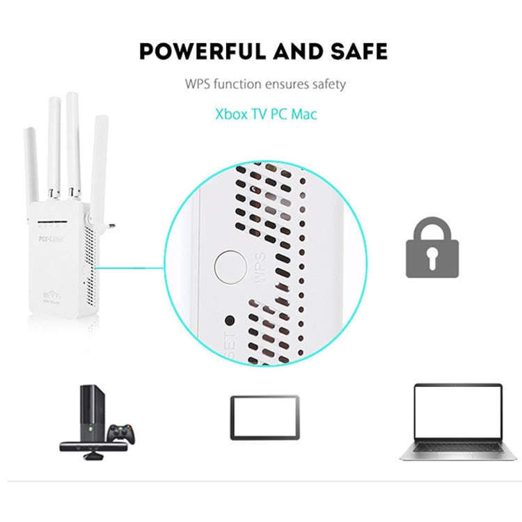 PIX-LINK LV-WR09 300Mbps WiFi Range Extender Repeater Mini Router(US Pulg)