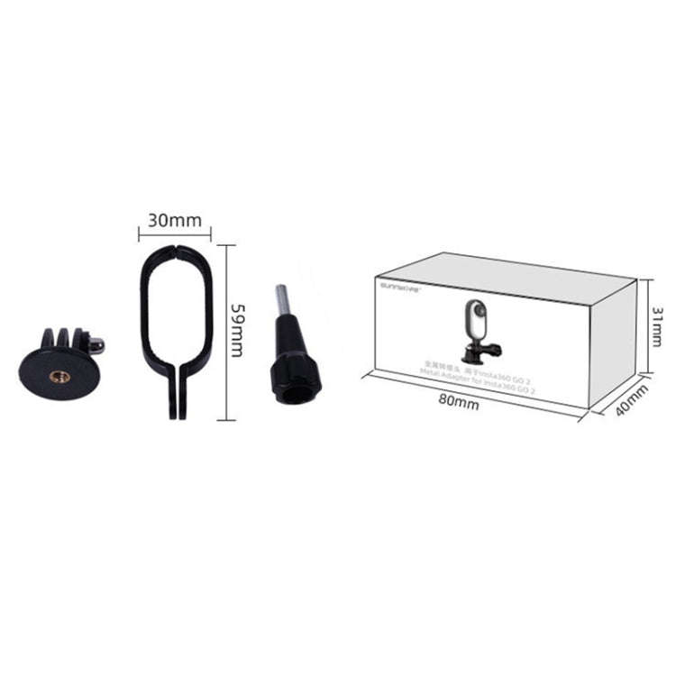 Sunnylife IST-Q9439 for Insta360 GO Metal Protective Frame with 1/4 inch Adapter & Screw