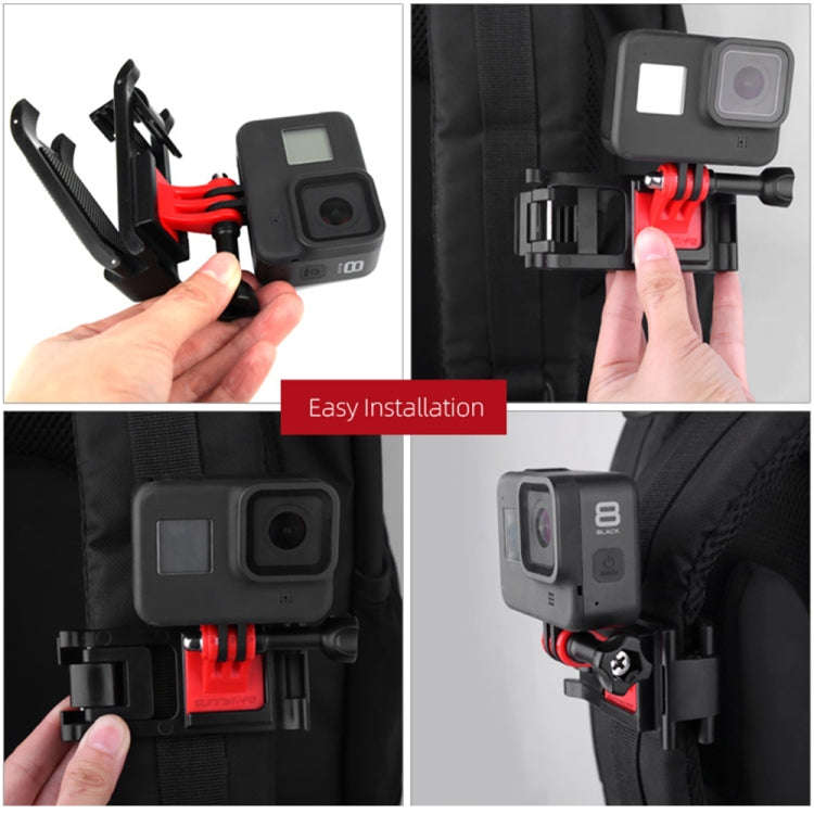 Sunnylife TY-Q9266 for Insta360 GO / DJI Osmo Action / GoPro Mount Bracket Stabilizer Backpack Cl...