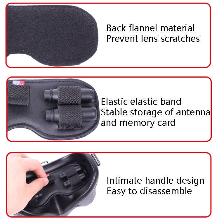 Sunnylife FV-Q9307 For DJI FPV Flight Glasses V2 Protective Cover Dust Shading Storage Mat(Black)