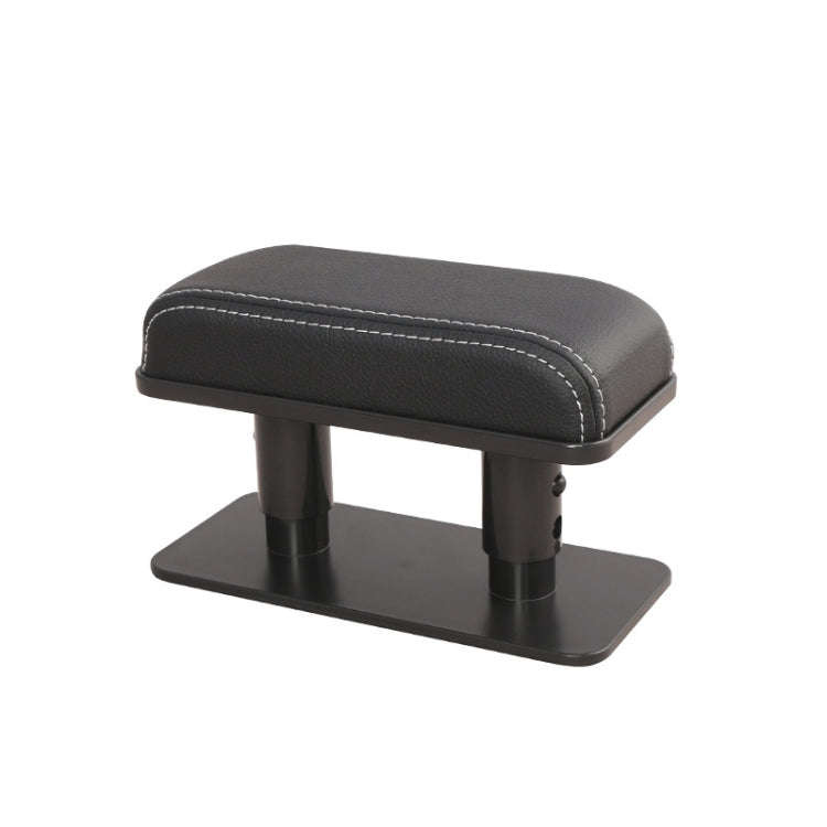Car Arm Handle Seat Left Hand Elbow Tray Universal Leather Increasing Pad Central Armrest Box(Bla...