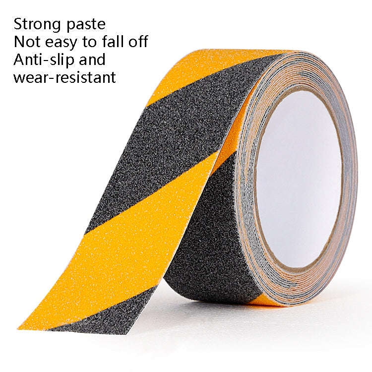 Sands Anti-Slip Tape Ground Sticking Line Wear-Resistant Stair Step Warning Tape Black Yellow 2.5...