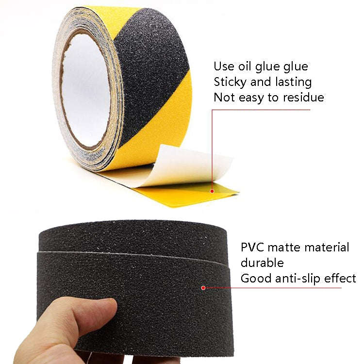 Sands Anti-Slip Tape Ground Sticking Line Wear-Resistant Stair Step Warning Tape Black Yellow 2.5...