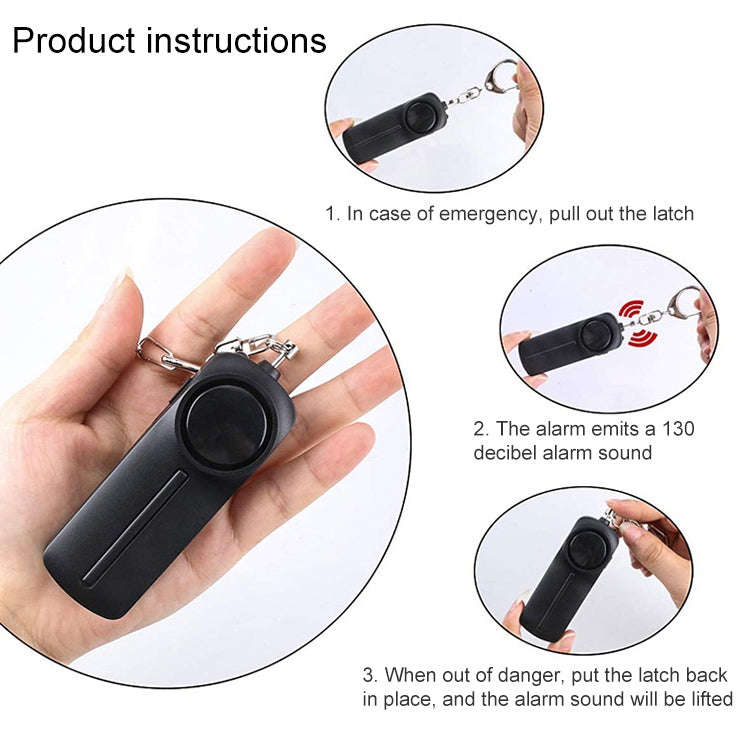 AF-9400 130dB Personal Alarm Pull Ring Women Self-Defense Keychain Alarm (Yellow)
