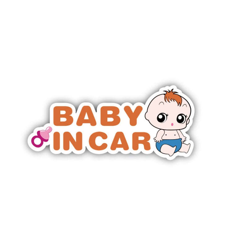 10 PCS There Is A Baby In The Car Stickers Warning Stickers Style: CT203 Baby K Boy Magnetic Stic...