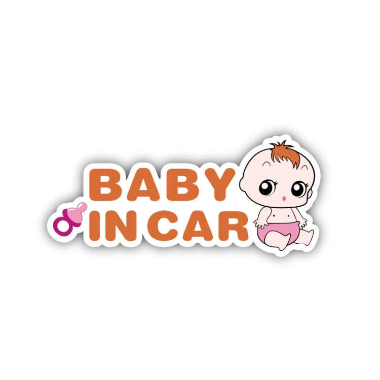 10 PCS There Is A Baby In The Car Stickers Warning Stickers Style: CT203 Baby J Girl Magnetic Sti...