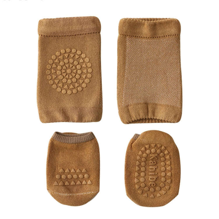 Summer Children Knee Pads Baby Floor Socks Baby Non-Slip Crawling Sports Protection Suit S 0-1 Ye...