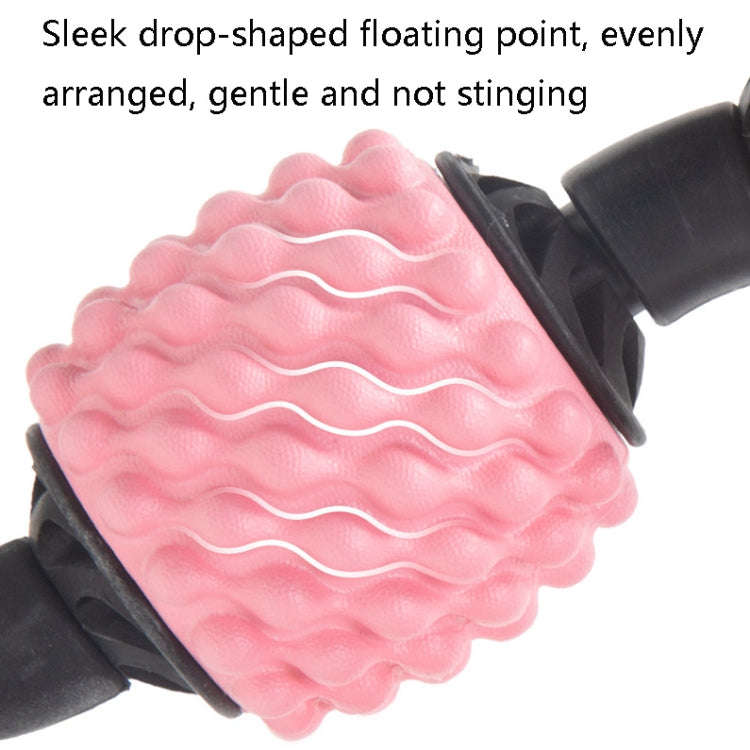 Foam Shaft Muscle Massage Roller Yoga Roller Fitness Supplies(Fish Bones Type Space Gray)